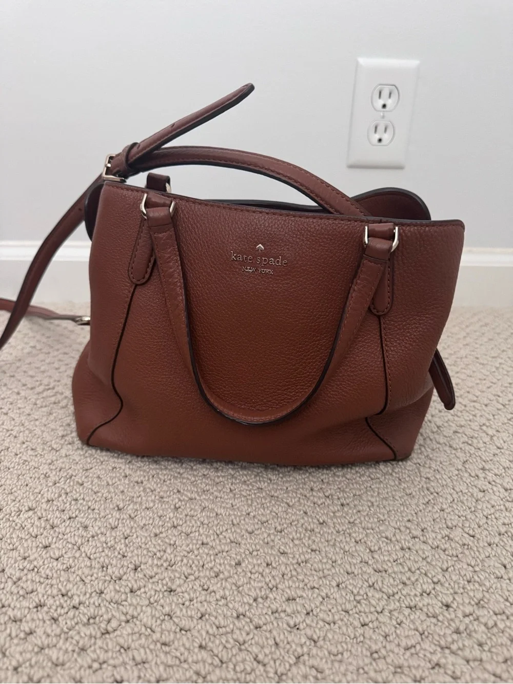 Kate Spade Jackson Medium Satchel in Chestnut Brown